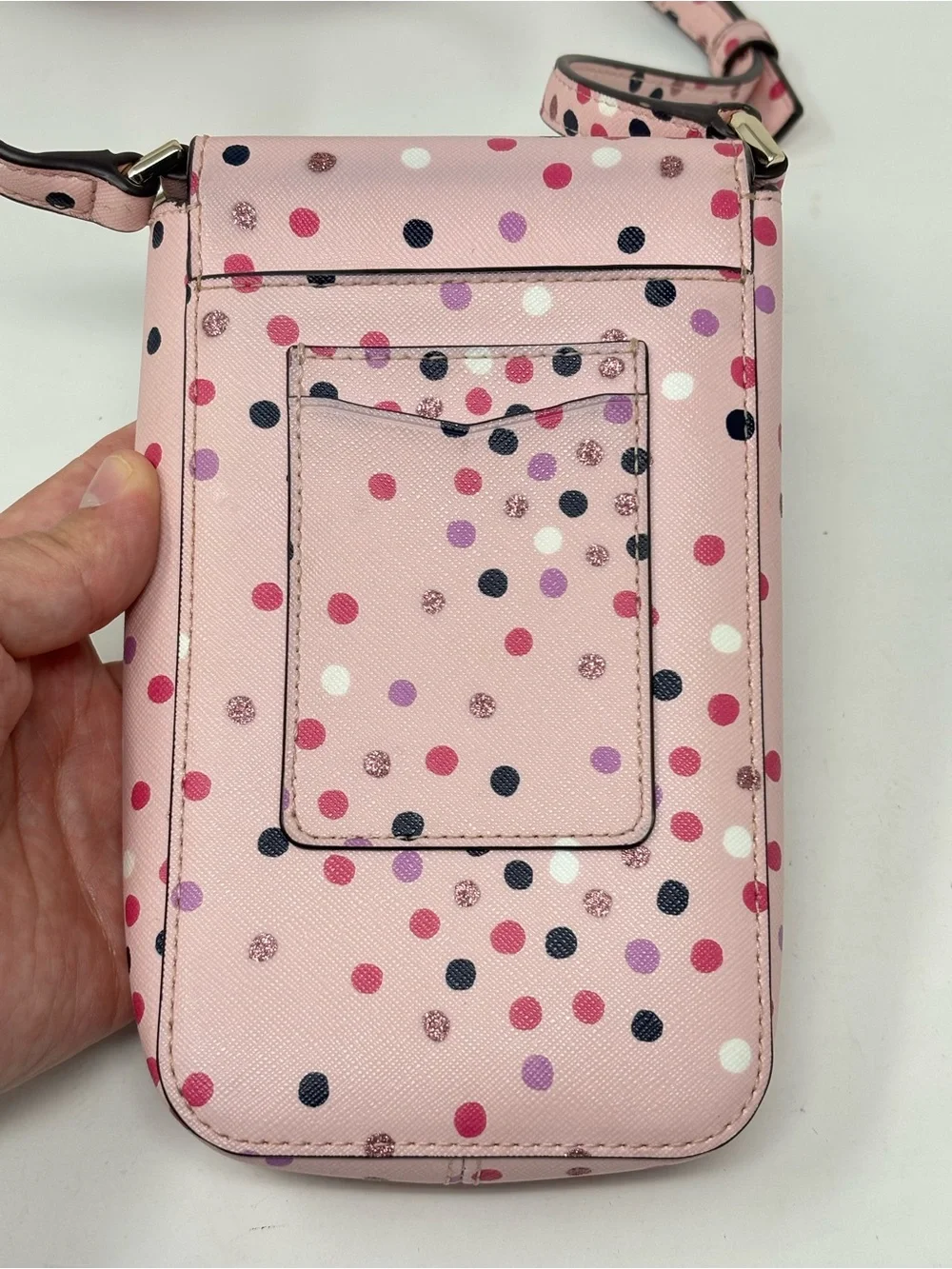Kate Spade New York Staci Festive confetti polka dot phone crossbody purse